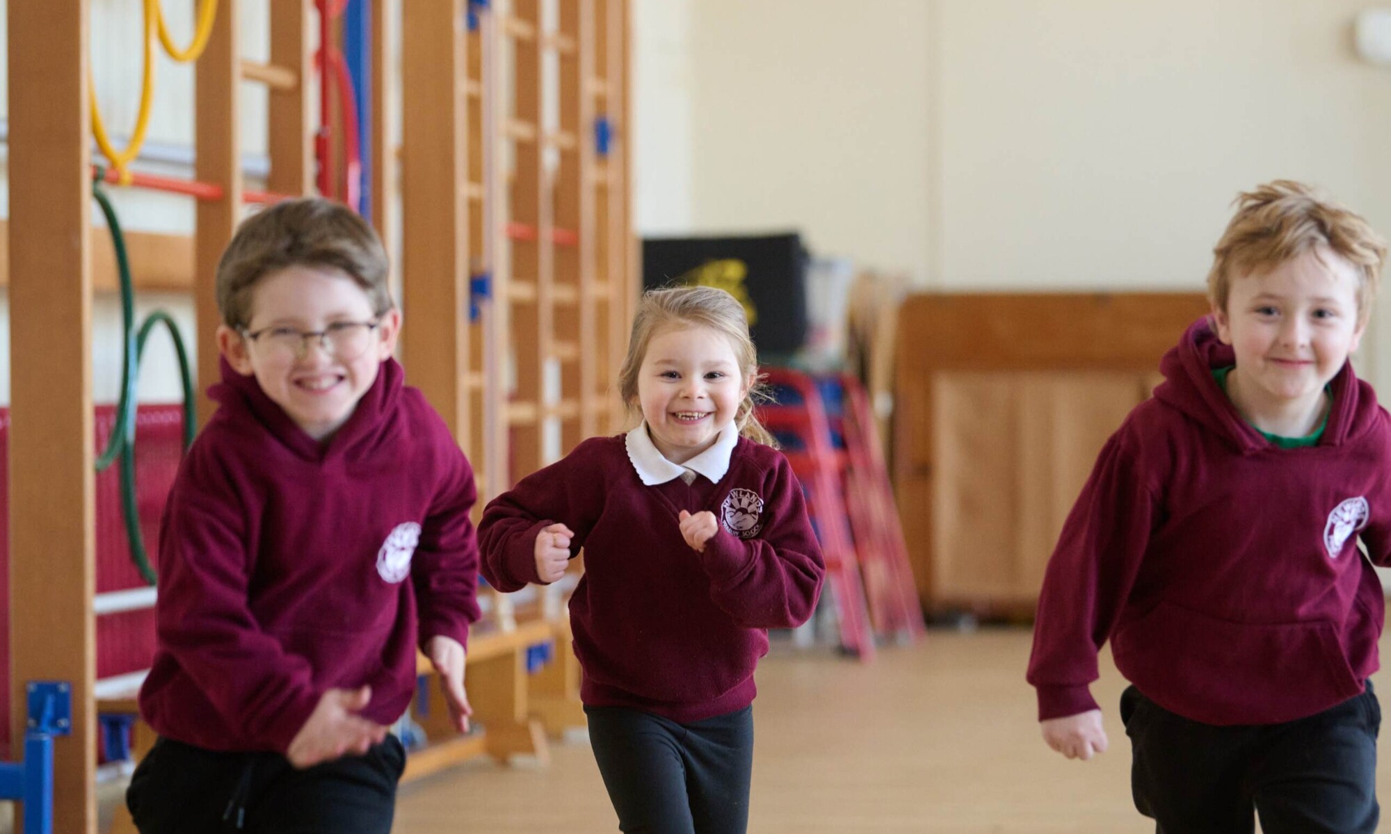 Children running in PE